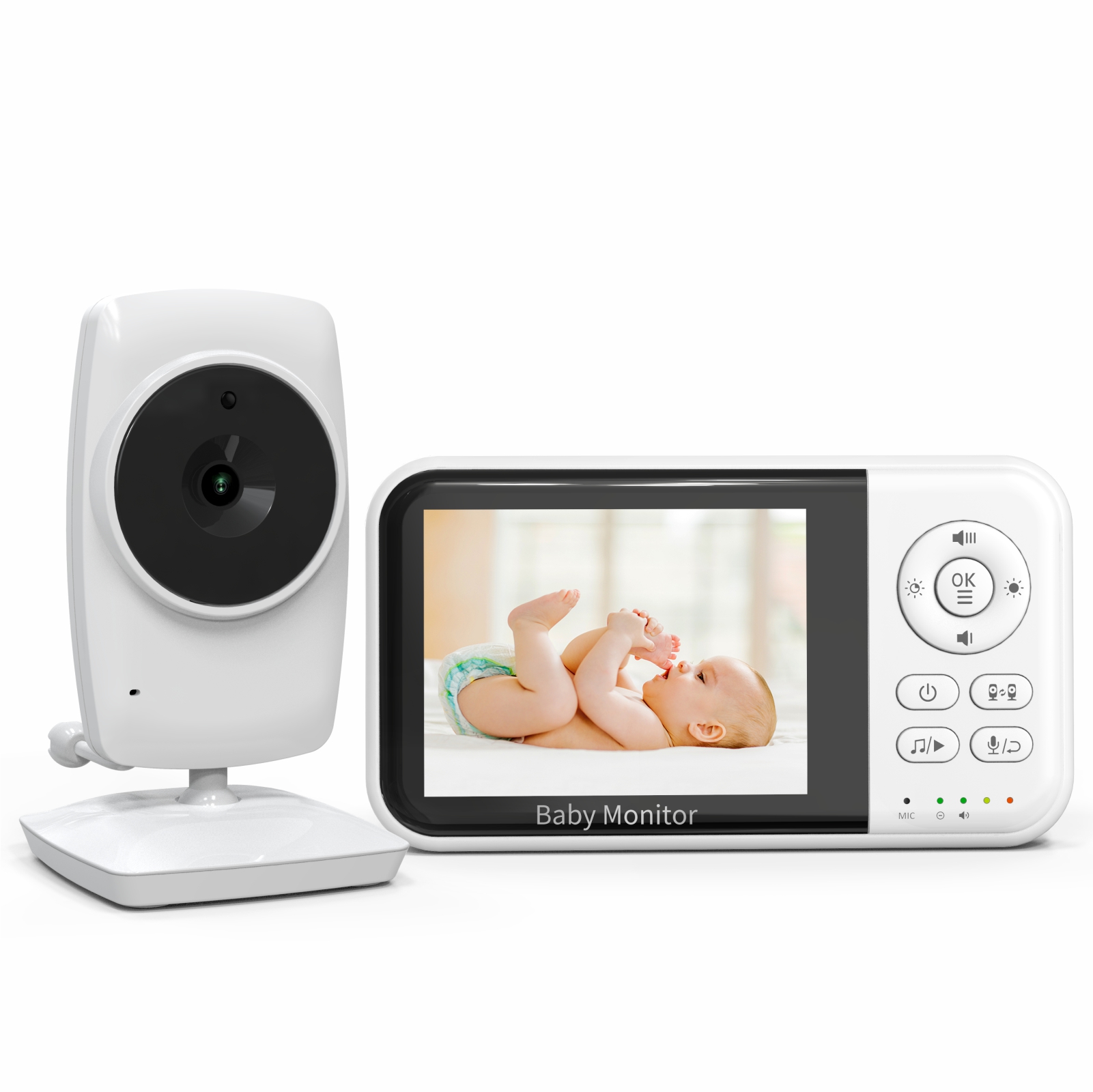 Wireless Baby Monitor - 3.2 inch 2x Zoom Wireless Video
