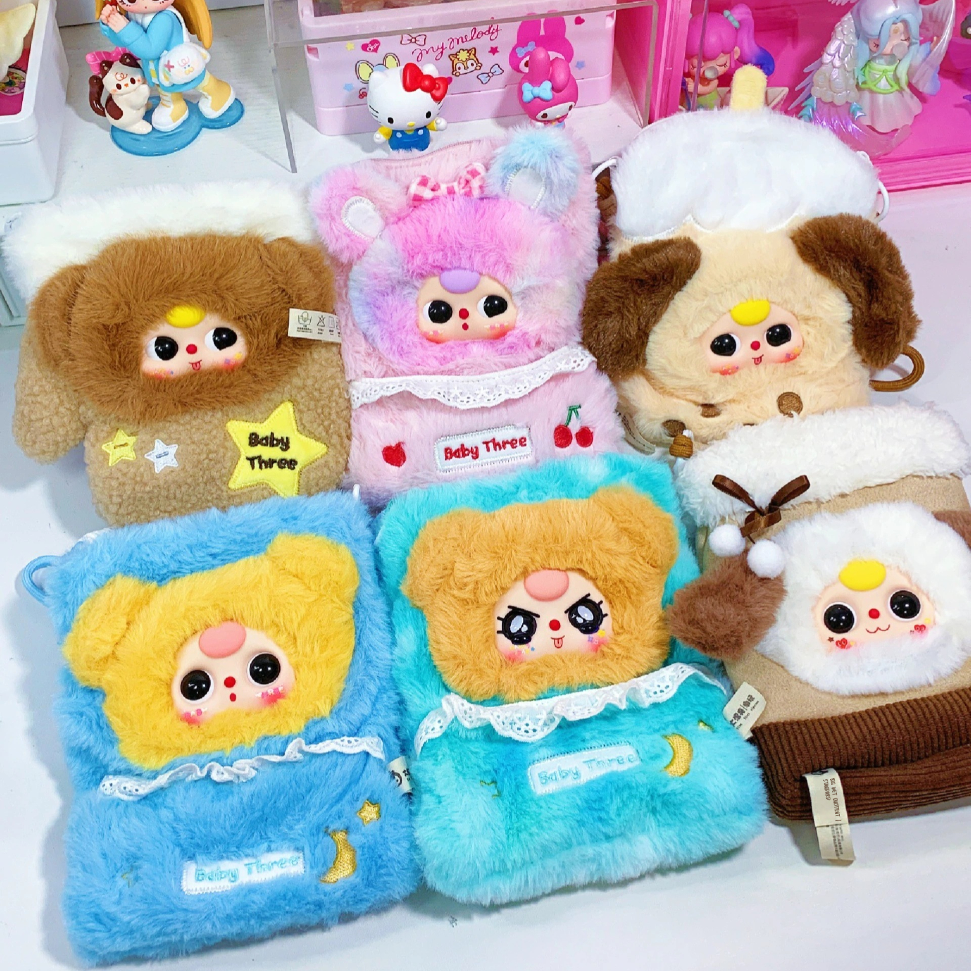 Baby Products Storage Box - 【In Stock】Baby Three Plush Phone Bag