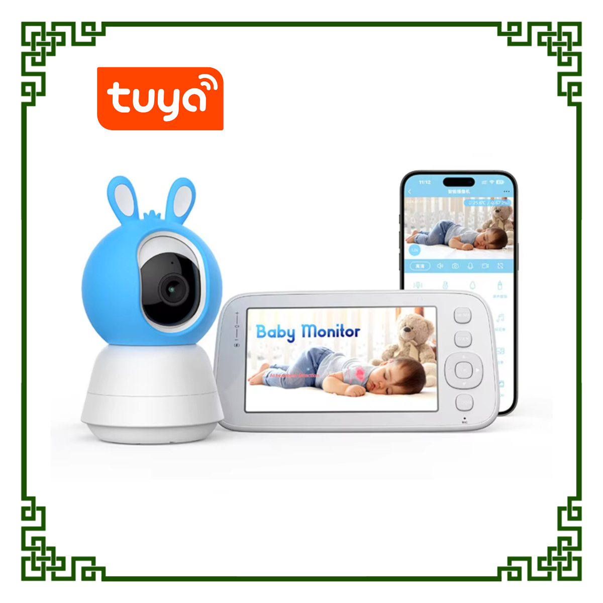 Tuya 5Inch Screen 4MP Temperat – обзор и цена Wireless Baby Monitor