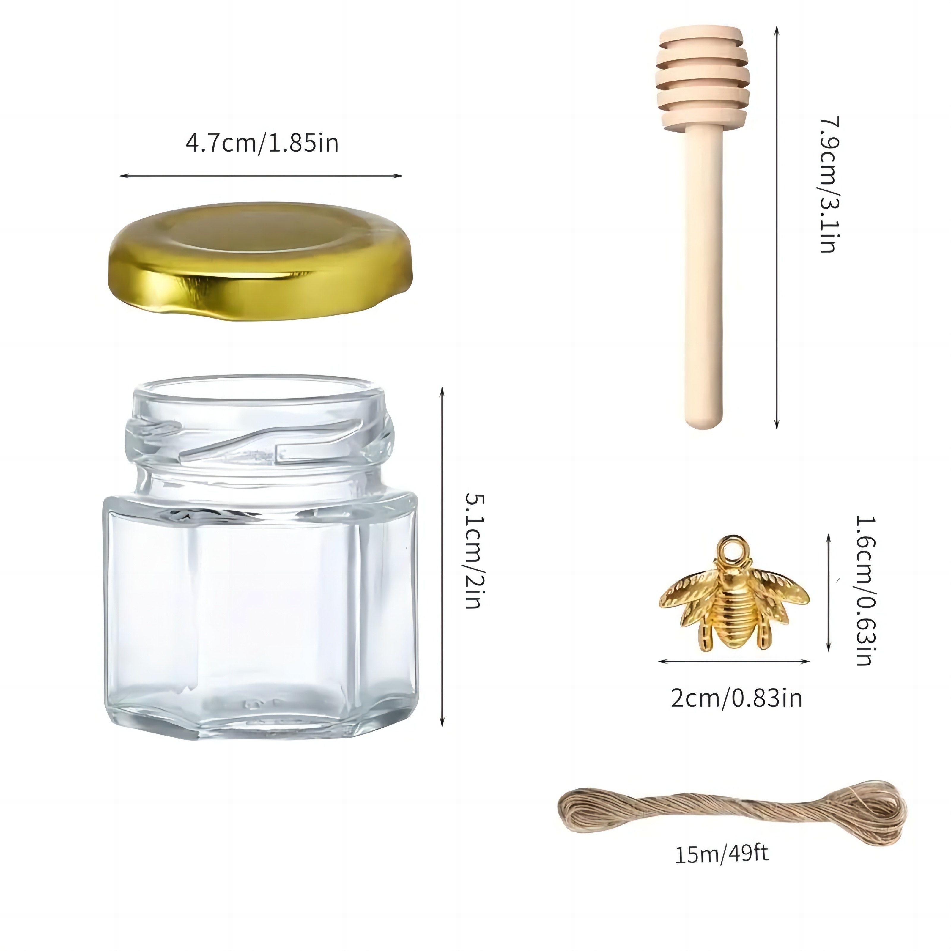 1.5 Oz Hexagon Mini Glass Hone – обзор и цена Baby Food Storage Jar