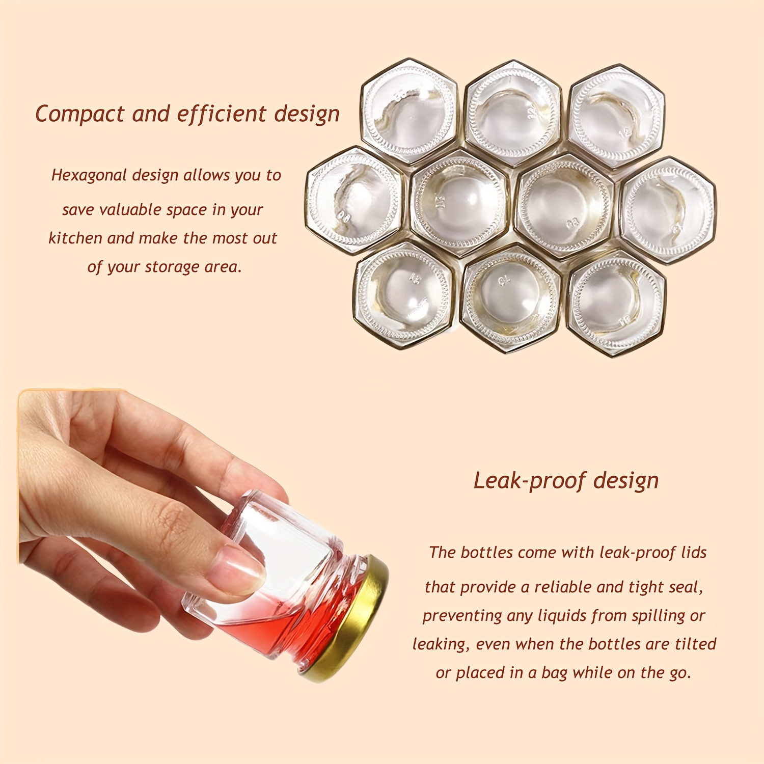 1.5 Oz Hexagon Mini Glass Hone – обзор и цена Baby Food Storage Jar