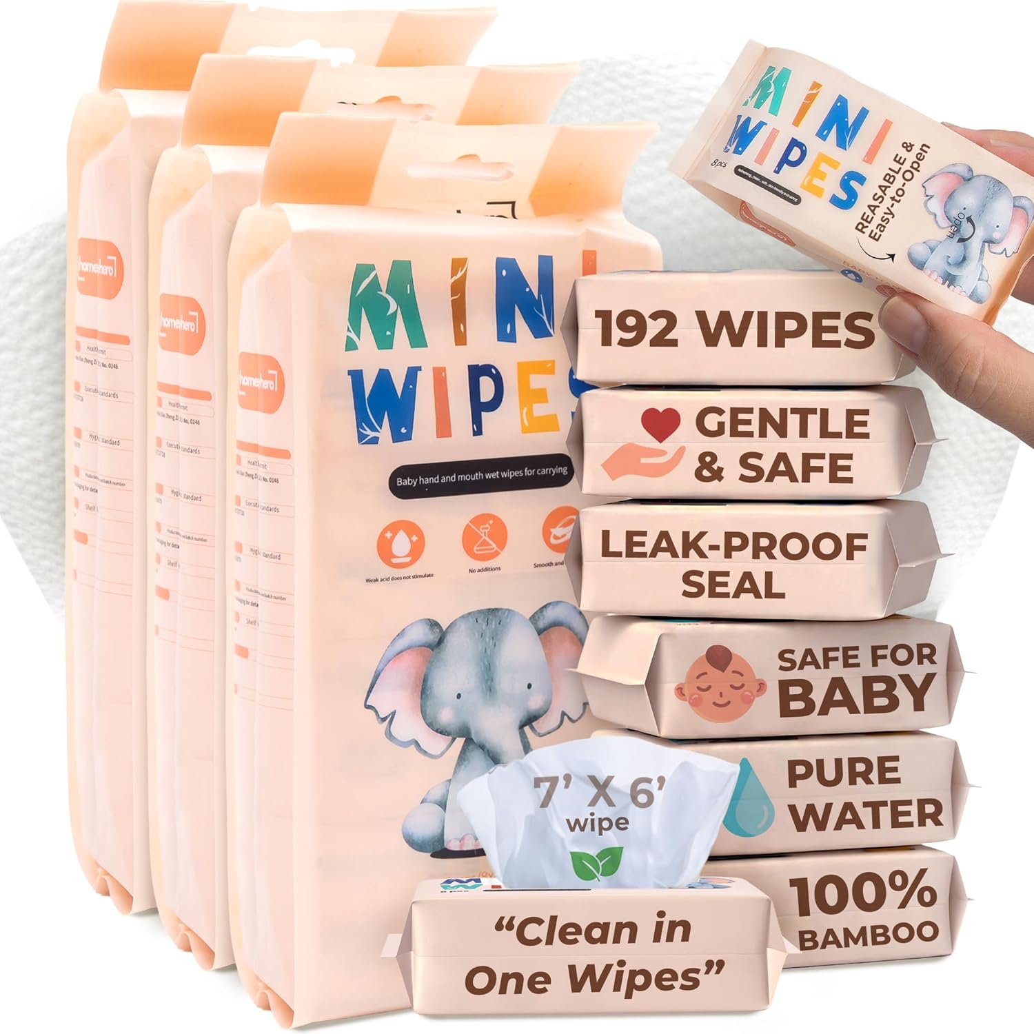 24 Pack Travel Baby Wipes, 192 – обзор и цена Baby Products In
