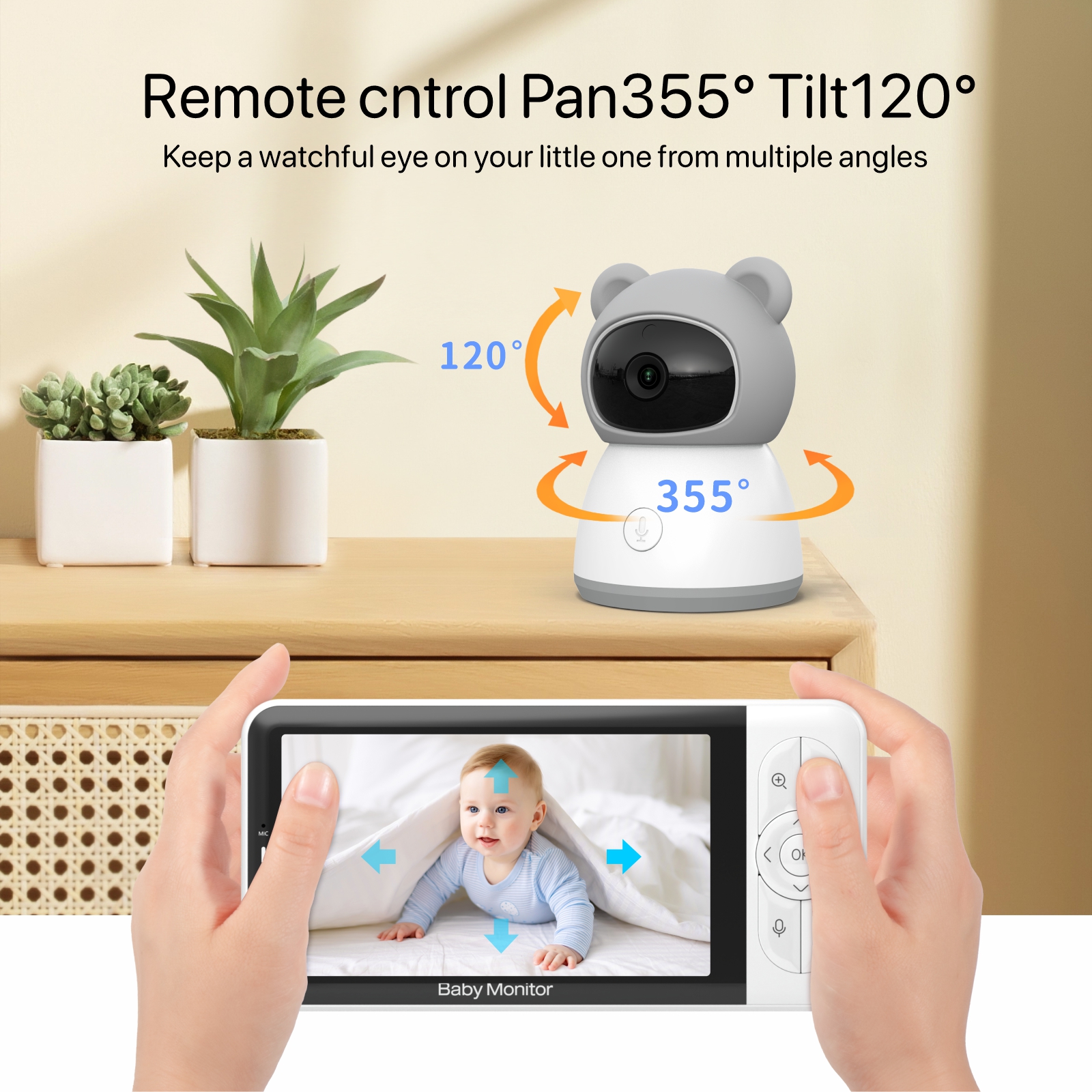 5Inch Screen Tuya APP Wireless – обзор и цена Wireless Baby Monitor